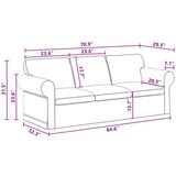 SOFA Kavč 2 pcs Temno siva, (5000143977) | Shoptok.si