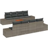 vidaXL 9-dijelni set vrtnih sofa s jastucima siva poli ratan akacija | shoptok.hr