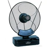028 Gembird Antena sobna sa pojacalom, UHF VHF, dobit 36dB, diam 31cm, 220v + 12V crna 968