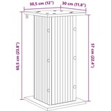  Stalak za biljke 2 pcs Staro drvo 30 5 x 30 x 60 5 cm | shoptok.hr