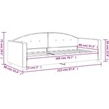  Dnevni krevet tamnosivi 80 x 200 cm baršunasti | shoptok.hr