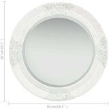 vidaXL Stensko ogledalo v baročnem stilu 50 cm belo | Shoptok.si