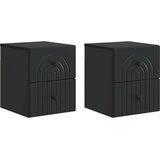  Stenski nočni omarici s predalom 2 pcs Črna 33 x 34,5 x 40 cm, (5000209427) | Shoptok.si