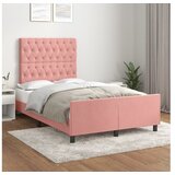  Za krevet s uzglavljem ružičasti 120 x 200 cm baršunasti | shoptok.hr