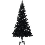 vidaXL umjetno božićno drvce sa stalkom crno 150 cm PVC | shoptok.hr