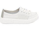 Sergio Leone White openwork lace-up sneakers by | Shoptok.si