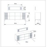 Hanah home komoda Frida 120x29,5x46cm bijela | Eponuda.ba