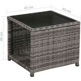 Poli 3-dijelni bistro set od poliratana s jastucima sivi | shoptok.hr