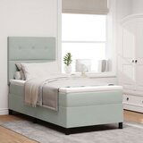 Box Spring Postelja z Mattresom Svetlo Siva 100x200 cm Žamet, (22051302) | Shoptok.si