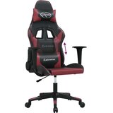  Masažni gaming stol črno in vinsko rdeče umetno usnje | Shoptok.si