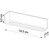  Stenska keramična svetilka VEGA siva, (21347422) | Shoptok.si