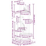  Penjalica za mačke sa stupovima za grebanje krem 154 cm | shoptok.hr