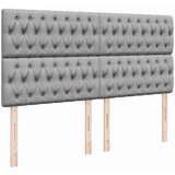 vidaXL Otomanski posteljni okvir z vzmetnico siv 180x200 cm blago | Shoptok.si