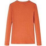  Dječja majica s dugim rukavima tamnonarančasta 116 | shoptok.hr