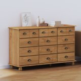 vidaXL predalnik "askim" 79x40x133.5 cm iz trdega borovega lesa | Shoptok.si