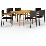  7-dijelni vrtni blagovaonski set crni | shoptok.hr