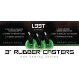  L33t Gaming 3" Gumeni Kotači za stolicu , Zeleni, 5 komada u paketu | shoptok.hr