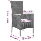 vidaXL 9-dijelni vrtni blagovaonski set sivi od poliratana | shoptok.hr