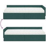  Kotni okvir postelje z matrico Drugo 2 pcs Zelena blago, (5000121138) Slike