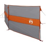 vidaXL Vjetrobran za kampiranje siva/narančasta 344x120 cm vodootporni | shoptok.hr