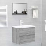 vidaXL Kopalniško ogledalo sivo sonoma 60x10,5x37 cm inženirski les | Shoptok.si