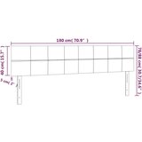 Uzglavlje crno 180x5x78/88 cm od tkanine | shoptok.hr