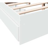  Posteljni okvir s predali bel 160x200 cm inženirski les | Shoptok.si