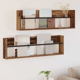  Polica za časopise s policom 2 pcs Staro drvo 100 x 12 x 30 cm | shoptok.hr