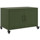 Maison Chic TV omarica - TV enota - Televizijska omarica olivno zelena 68x39x43,5 cm jeklo, (21699858) Cene