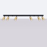 Sollux Lighting Stropna svetilka WINX 6L črna/zlata, (21347466) | Shoptok.si