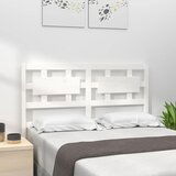 Maison Chic posteljno vzglavje - vzglavna omarica - nočna omarica belo 185,5x4x100 cm trdna borovina, (21705699) | Shoptok.si