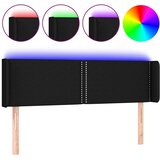 Maison Chic LED posteljno vzglavje - Vzglavna omarica črno 147x16x78/88 cm blago, (22077427) | Shoptok.si
