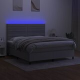  box spring s madracem LED svjetlosivi 180x200 cm tkanina | shoptok.hr