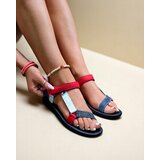 Resti Women's fabric sandals in red Ojo Cene