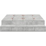 Krevet s ladicama Betonski sivi 140 cm Konstruirano drvo | Eponuda.com