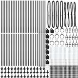  Ograjni Stebri Set 52 Sivi Beton 3.2 x 3.2 x 110 cm Vzdržljiv | Shoptok.si