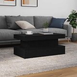  Klub stolić s LED svjetlima crni hrast 90x50x40 cm | Shoptok.si