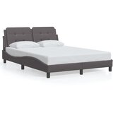  The Living Store Posteljni okvir z vzglavjem siv 140x200 cm umetno usnje - Posteljni Okvir, (21445750) | Shoptok.si