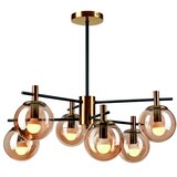  Luster na šipci LILOU 6xE14/5W/230V zlatna/crna/zadimljeno bež | Eponuda.com