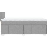 vidaXL Box spring postelja z vzmetnico svetlo siva 90x190 cm blago | Shoptok.si
