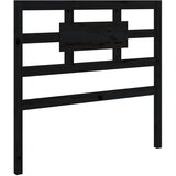 Posteljno vzglavje črno 95,5x4x100 cm trdna borovina, (20685178) | Shoptok.si