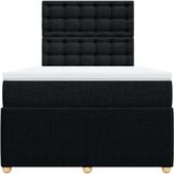 vidaXL Box spring postelja z vzmetnico črna 120x190 cm blago | Shoptok.si