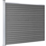  Ograjni panel WPC 175x146 cm črn | Shoptok.si