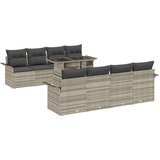  9-delna vrtna garnitura s blazinami svetlo siva poli ratan, (22091362) | Shoptok.si