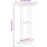 vidaXL Bar Miza Svetlo Siva 55x55x107 cm HDPE | Shoptok.si