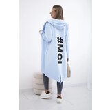 Kesi Cardigan with oversize print in azure color | Shoptok.si