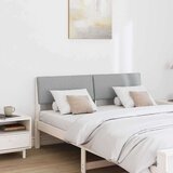 vidaXL Tapecirano vzglavje Svetlo siva 140 cm Masivno borovo les | Shoptok.si