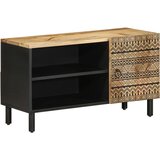 vidaXL TV omarica črna 80x33,5x46 cm masivni neobdelan les Mango | Shoptok.si