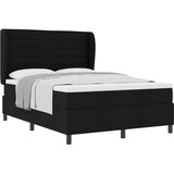  s opruga kutije s madracem Crna 140 x 200 cm tkanina | shoptok.hr