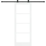 vidaXL Drsna vrata s kompletom opreme , ORKDAL, Bela 83x211 cm, Notranja vrata s steklom , Bela 83x211x4 cm | Shoptok.si